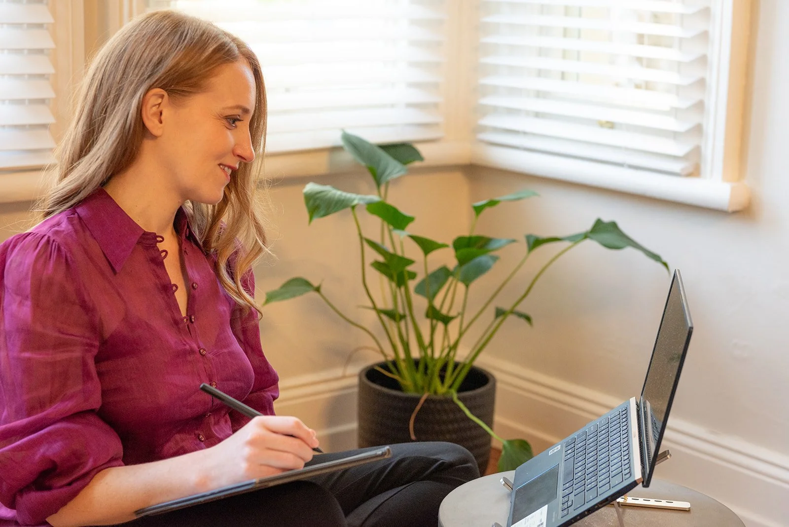 Ami on an online consultation call