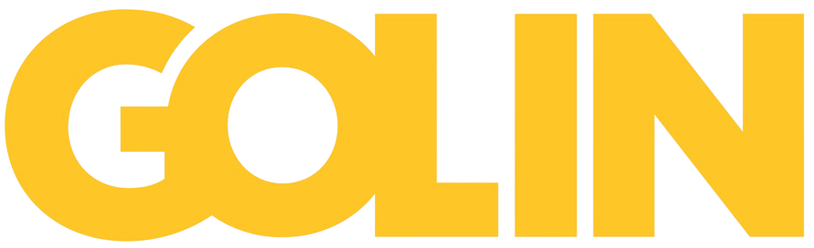 Golin PR agency logo, yellow on white background