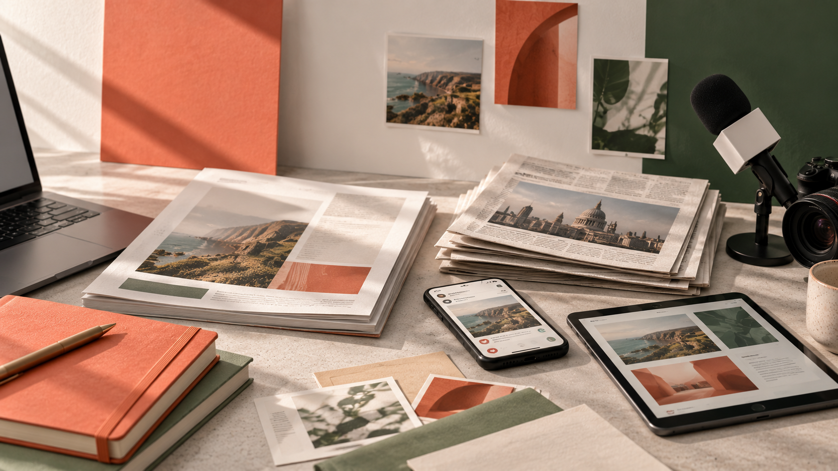 PR and content marketing working together through content, digital PR and earned media to build brand authority
