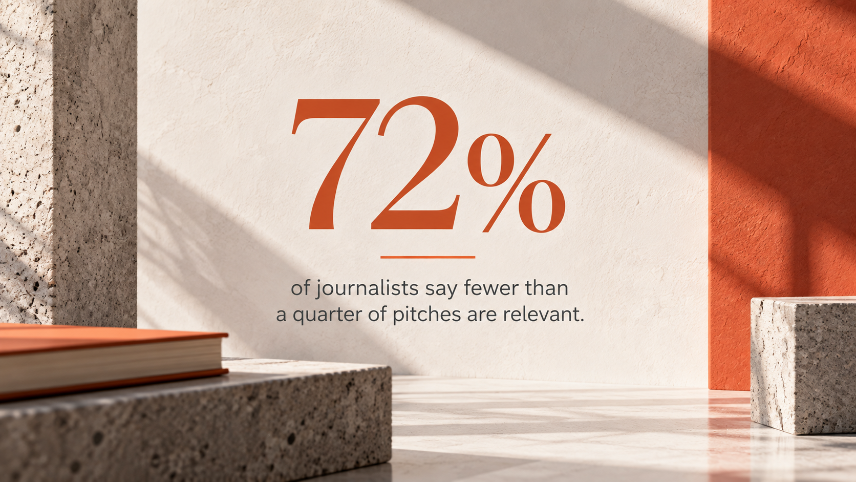 72% of journalists say fewer than a quarter of PR pitches they receive are relevant