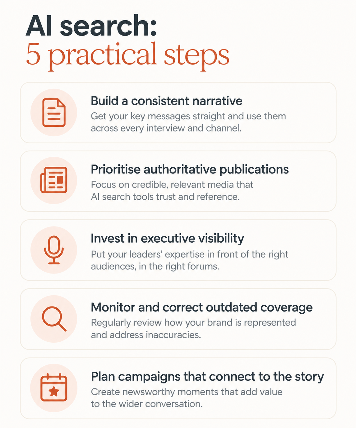 Five practical ways to strengthen the authority signals that influence how brands are discovered and represented in AI search.