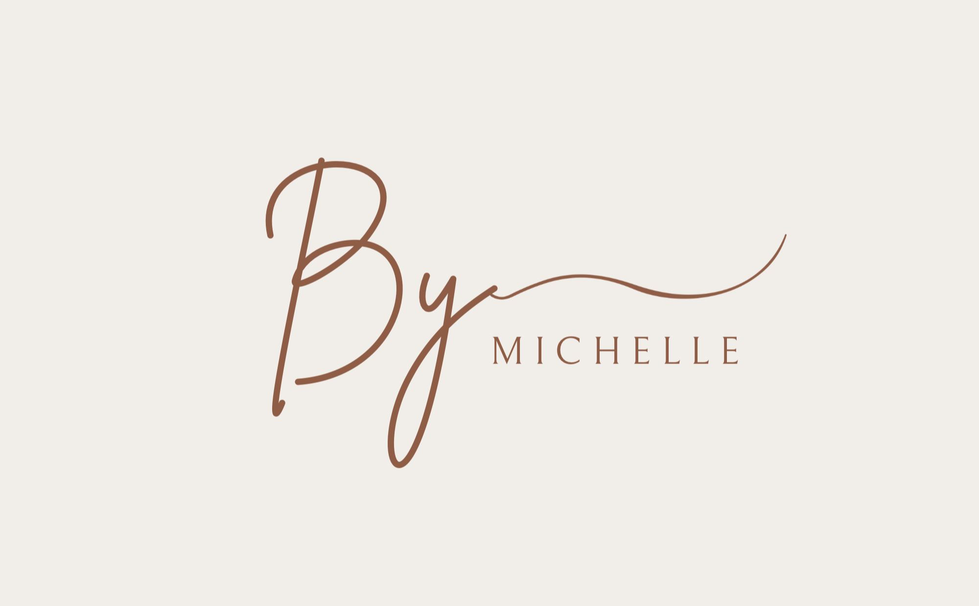 A beige background featuring the text 'By Michelle' in elegant brown cursive font.