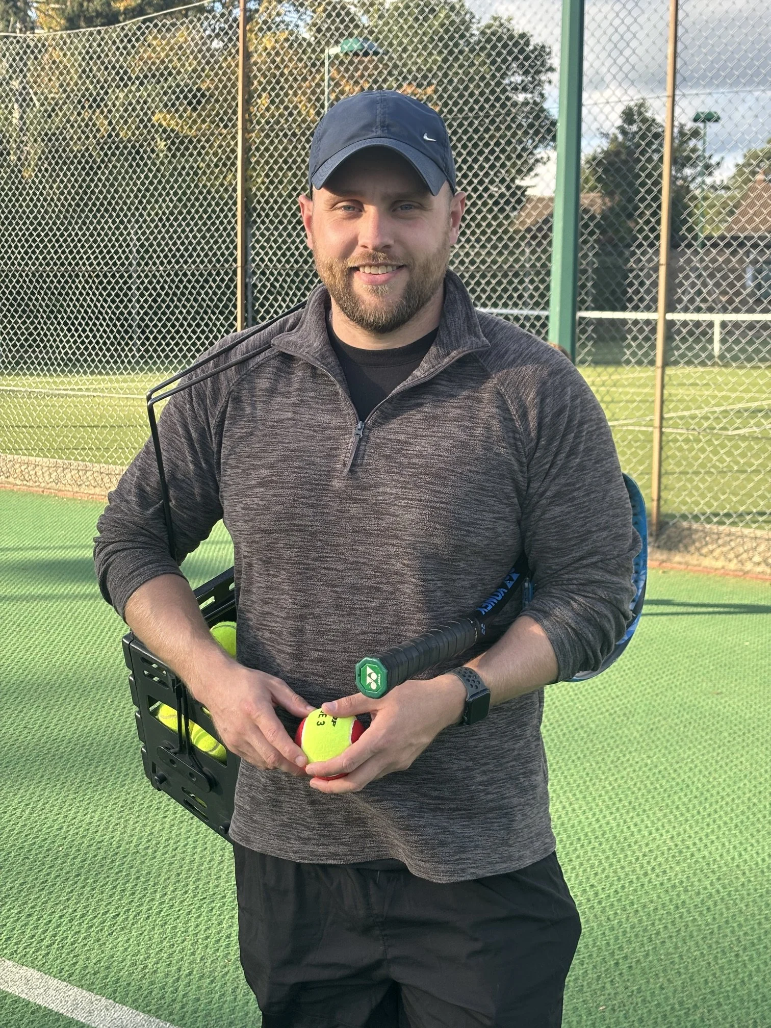 Coach Matt Clark at Chesham Bois Tennis Club