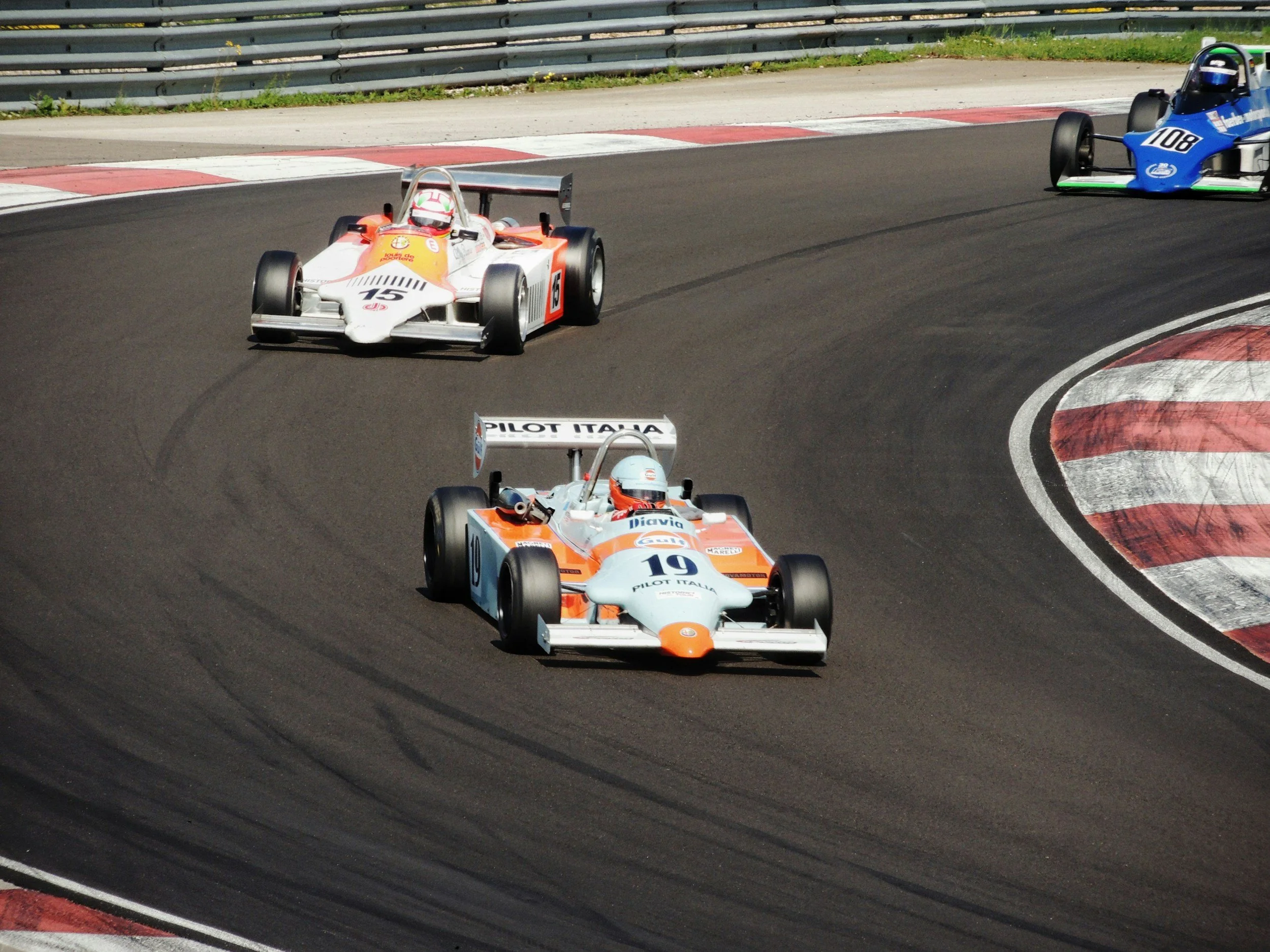 Cars on Formula 1 track