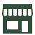 Retail storefront icon representing shopping centers, retail leasing, and commercial real estate asset management.