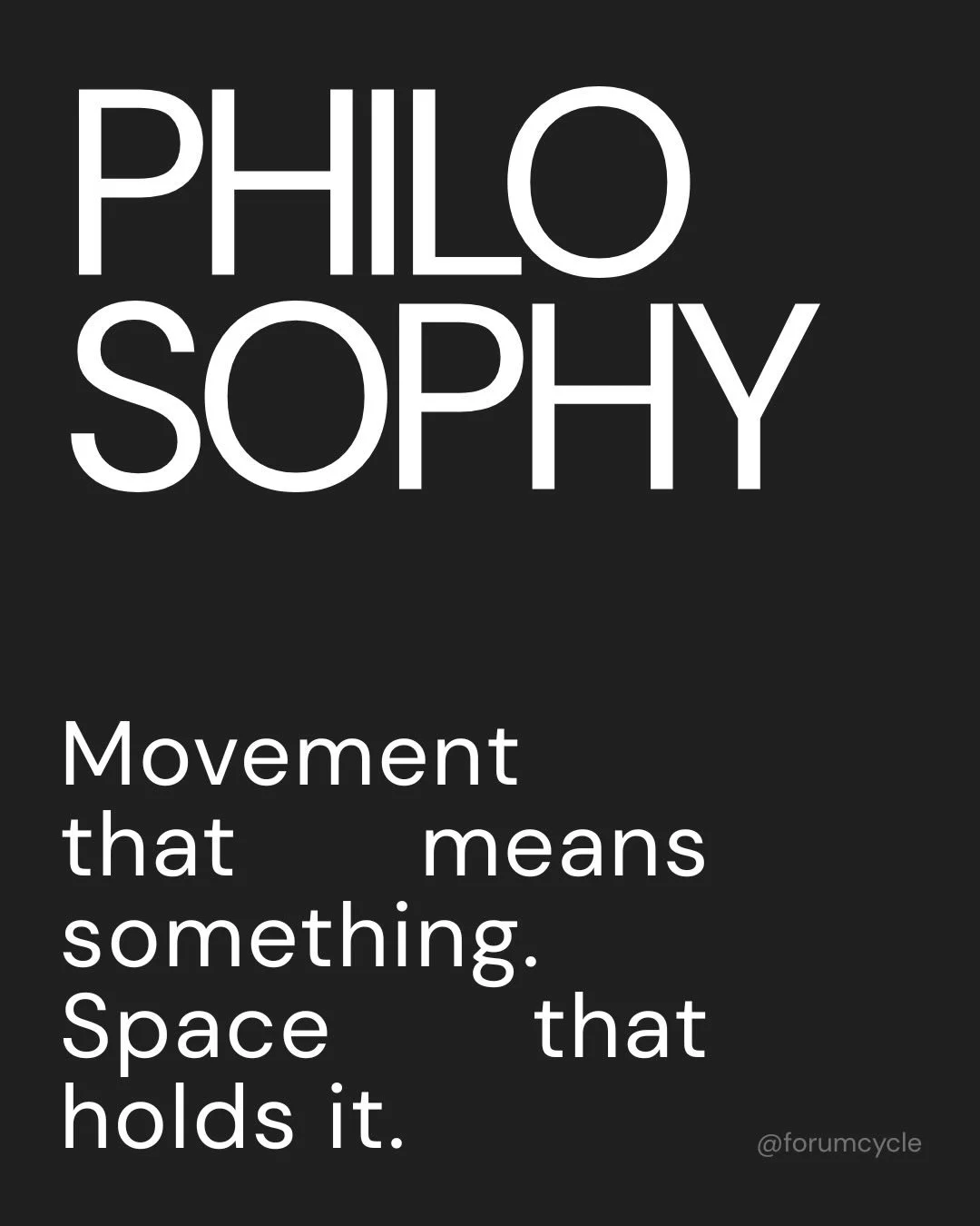 Some things you just know even before they happen. That intuition is what Forum is being built on.

Our future studio will be designed to move you before the ride even does. The data won&rsquo;t be what you remember, the feeling will be. And the peop