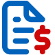 Icon of a document with a dollar sign indicating financial or invoice-related content.