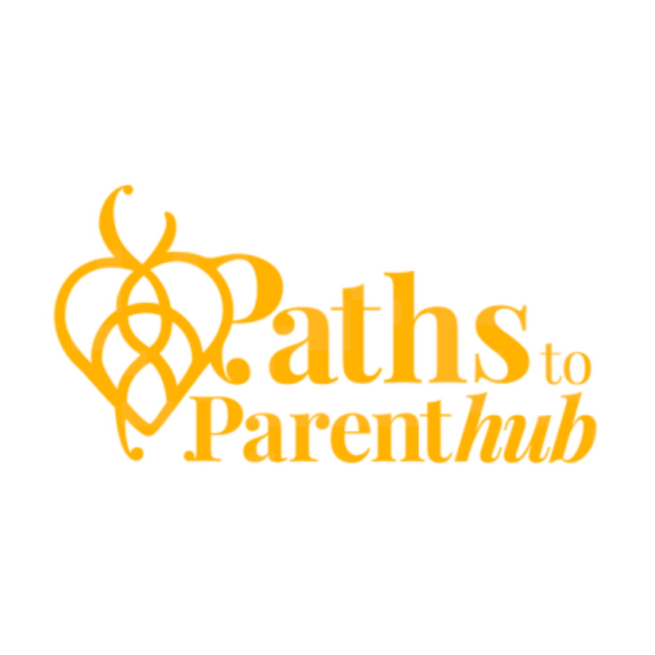 Decorative orange logo for Paths to Parenthub