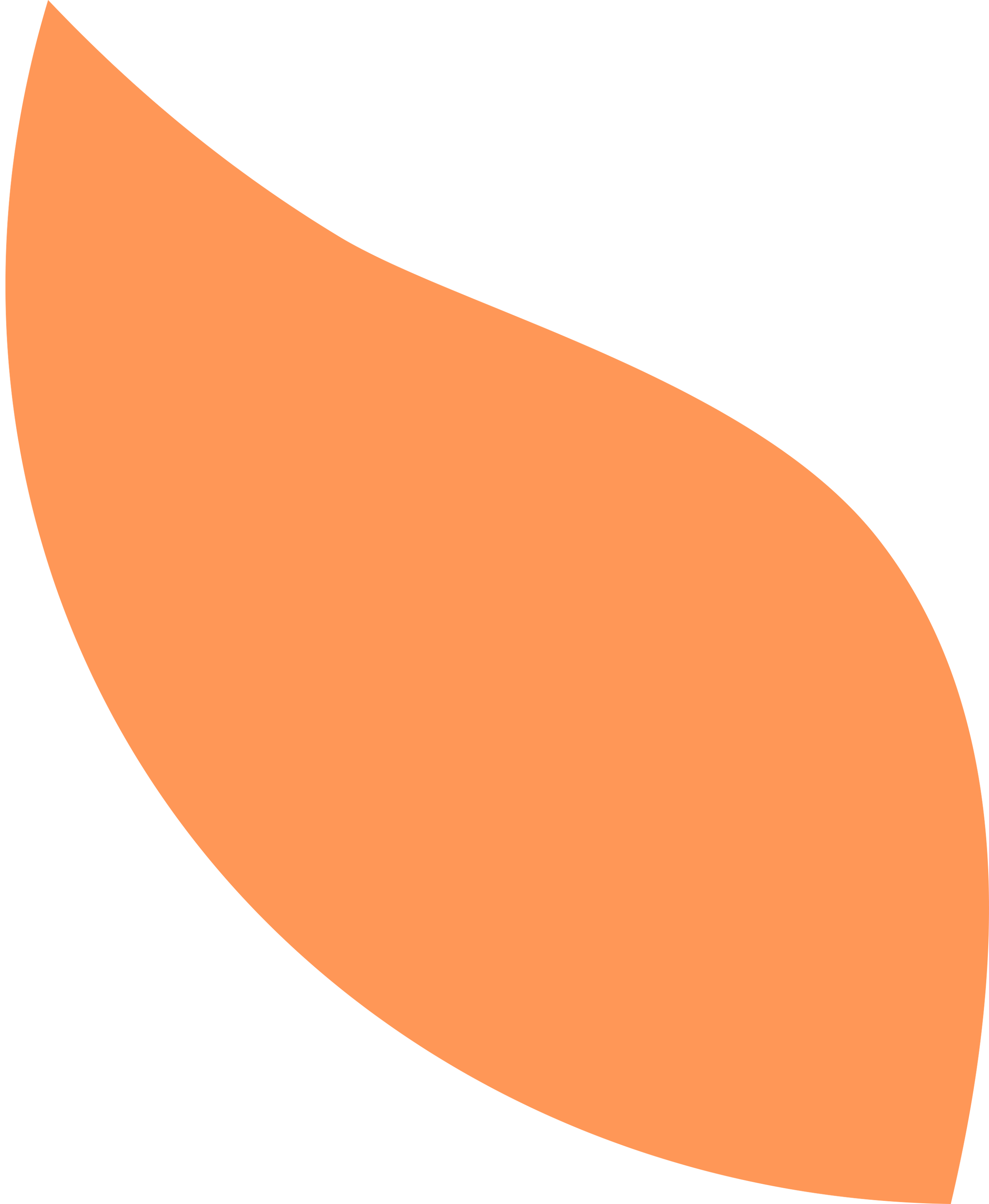 An orange leaf shape.