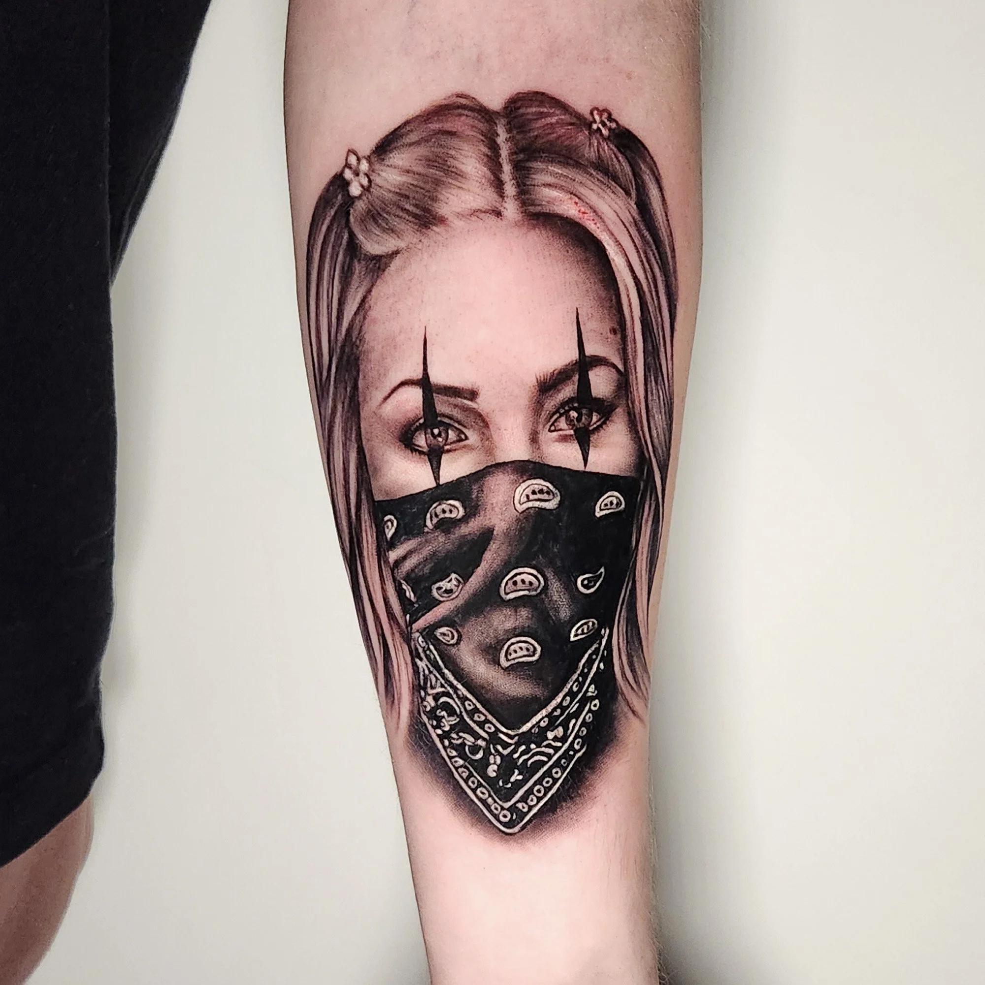 Portrait of female in Chicano style
