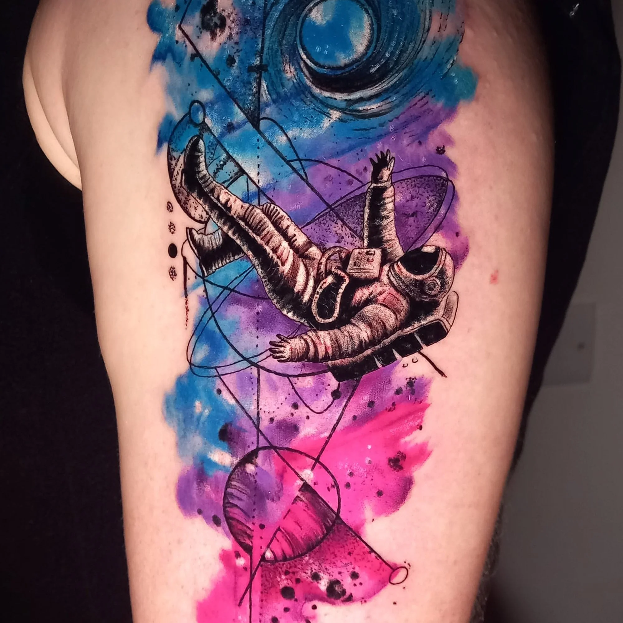 Tattoo of an astronaut