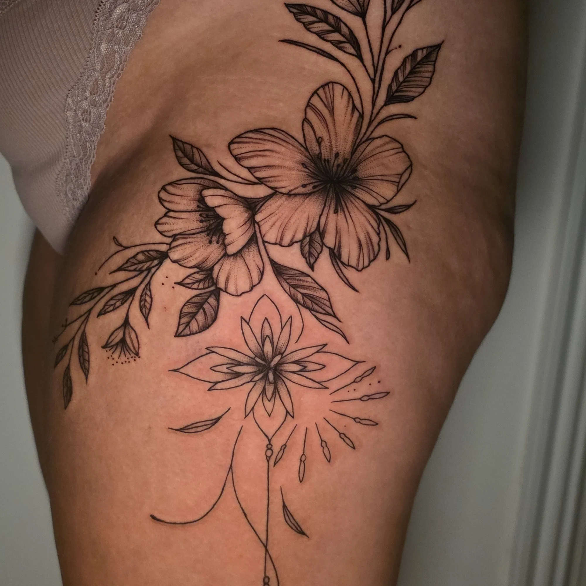 Flower design tattoo