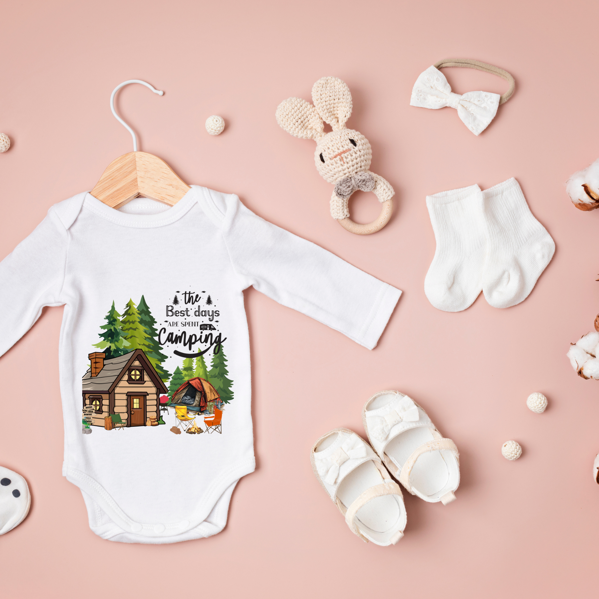 The Best Days are Spent Camping - White Background