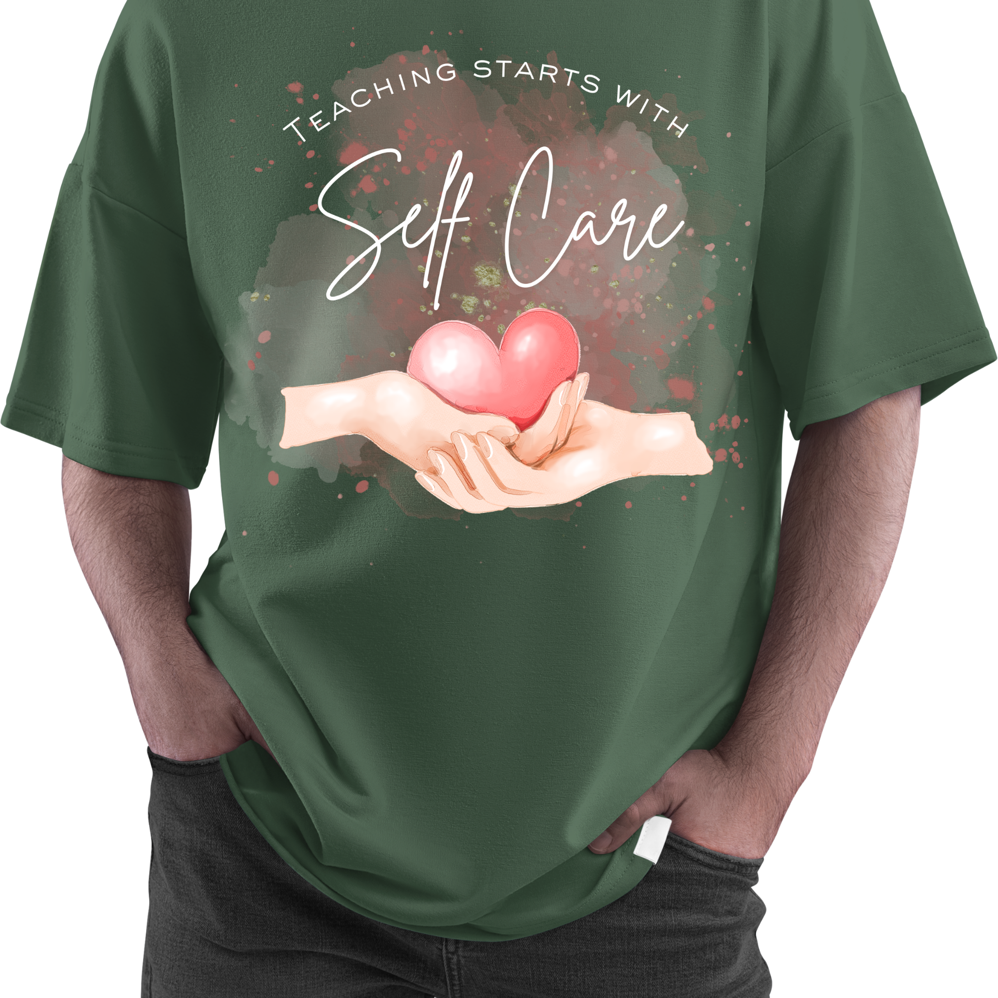 Teaching Starts With Self Care (Dark Background) png