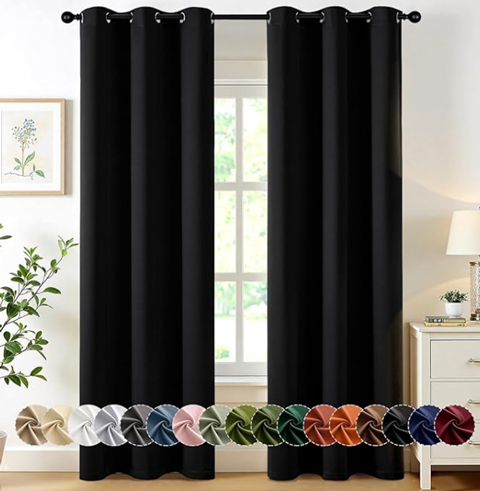 Blackout curtains insulate windows lower energy costs frugal