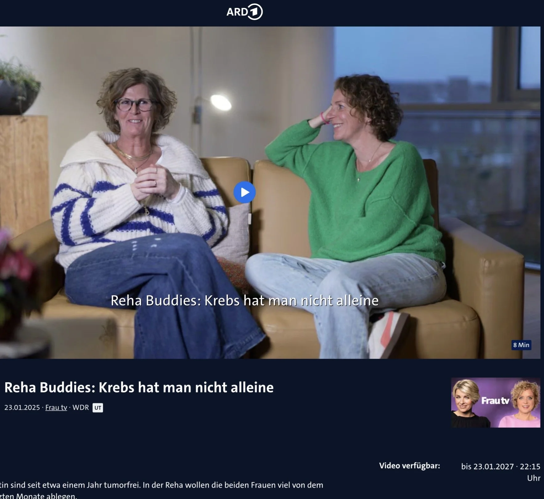 WDR Frau-TV “Reha Buddies”