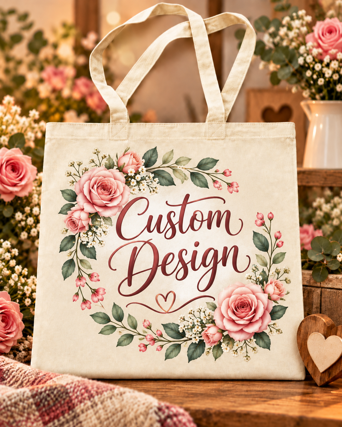 Medium Custom Canvas Tote Bag