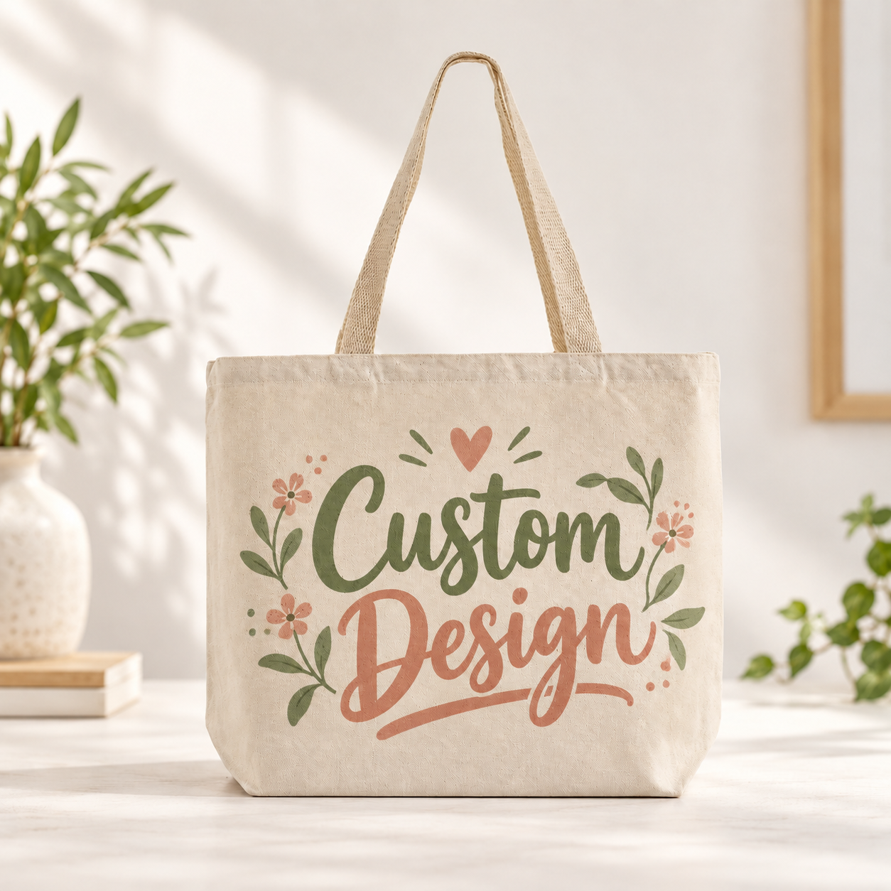 Large Custom Heavy Canvas Tote Bag