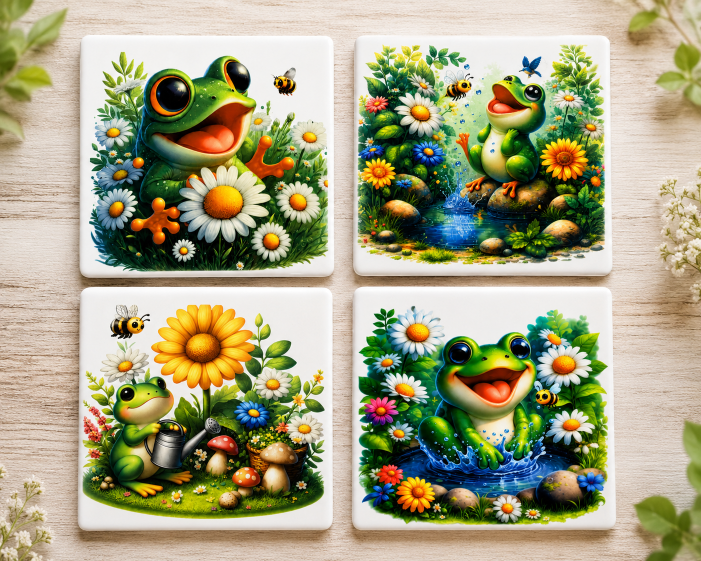 Ceramic Coasters - Frog