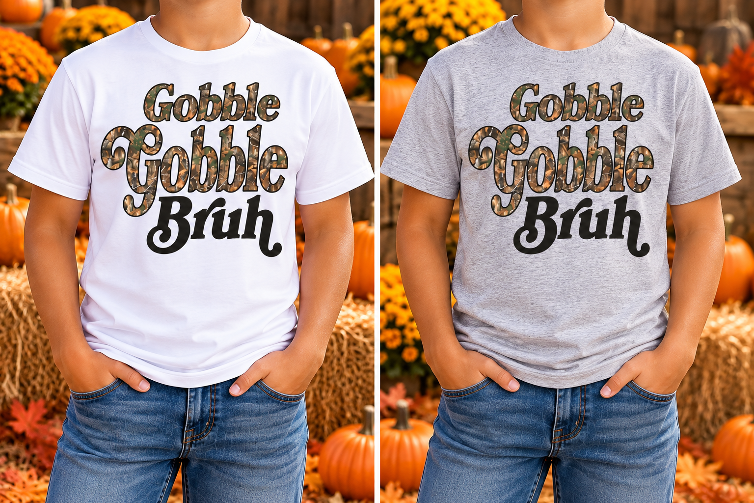 Gobble Gobble Bruh Thanksgiving T-Shirt