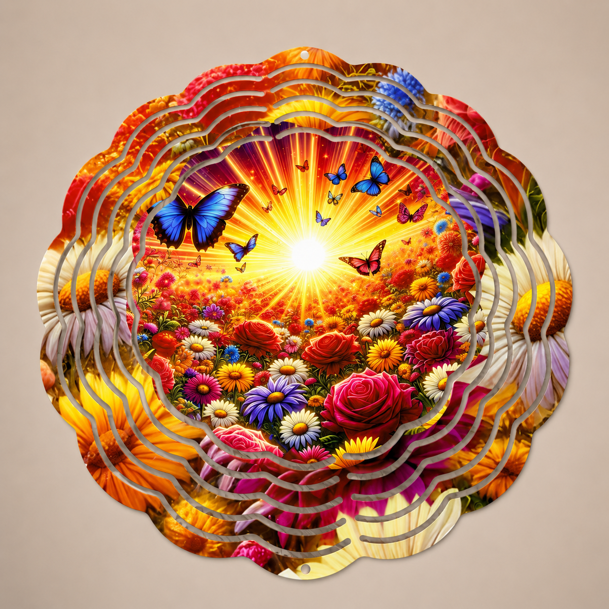 Summer Flowers Wind Spinner