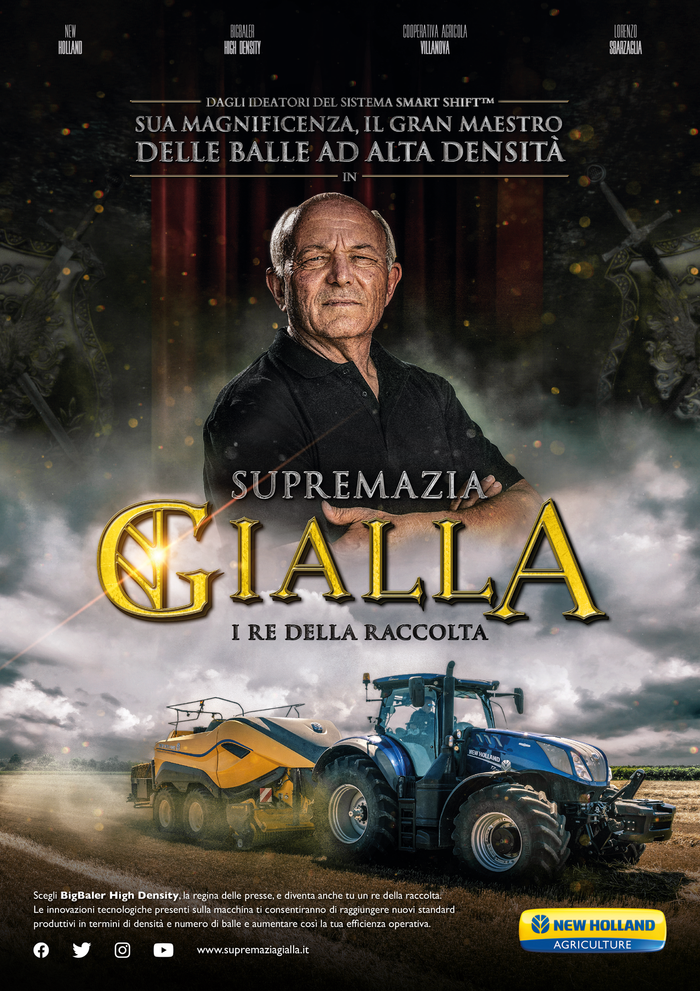 Annuncio stampa dell'iniziativa sottoforma di locandina cinematografica