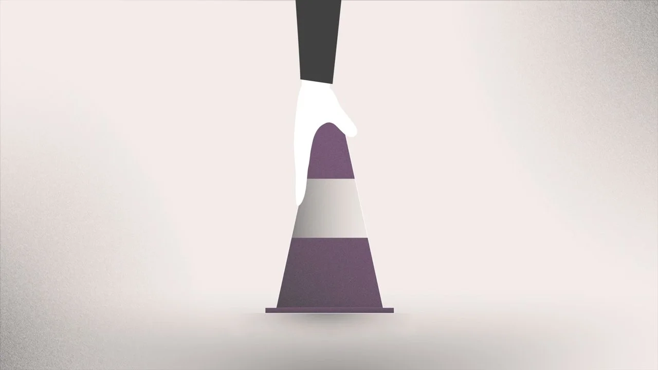 Illustrazione di un cono per il traffico