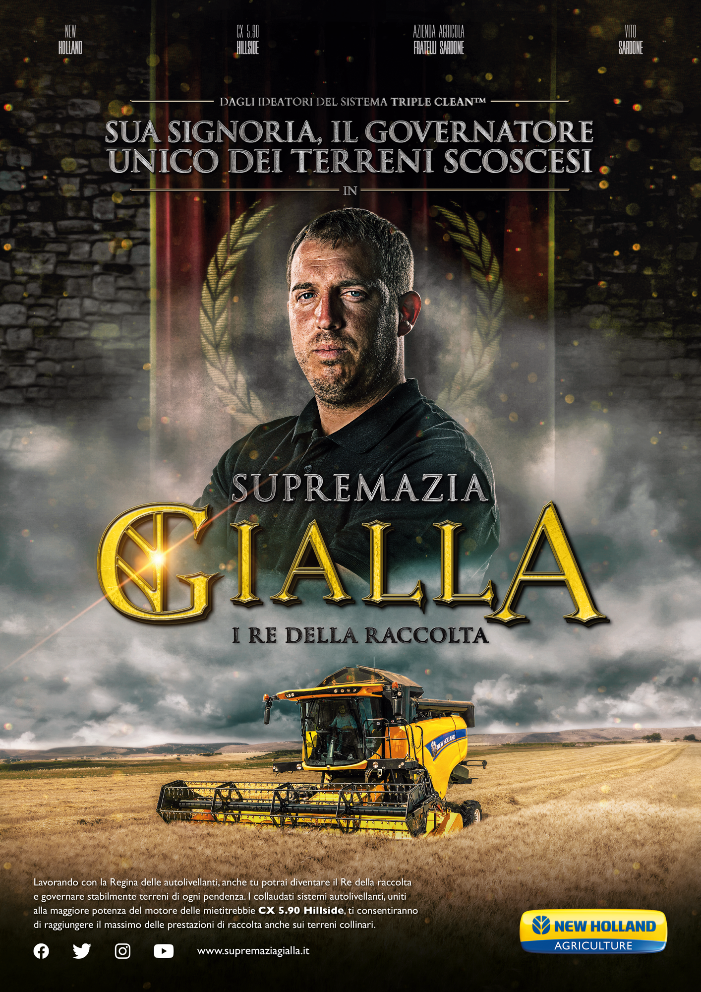 Annuncio stampa dell'iniziativa sottoforma di locandina cinematografica