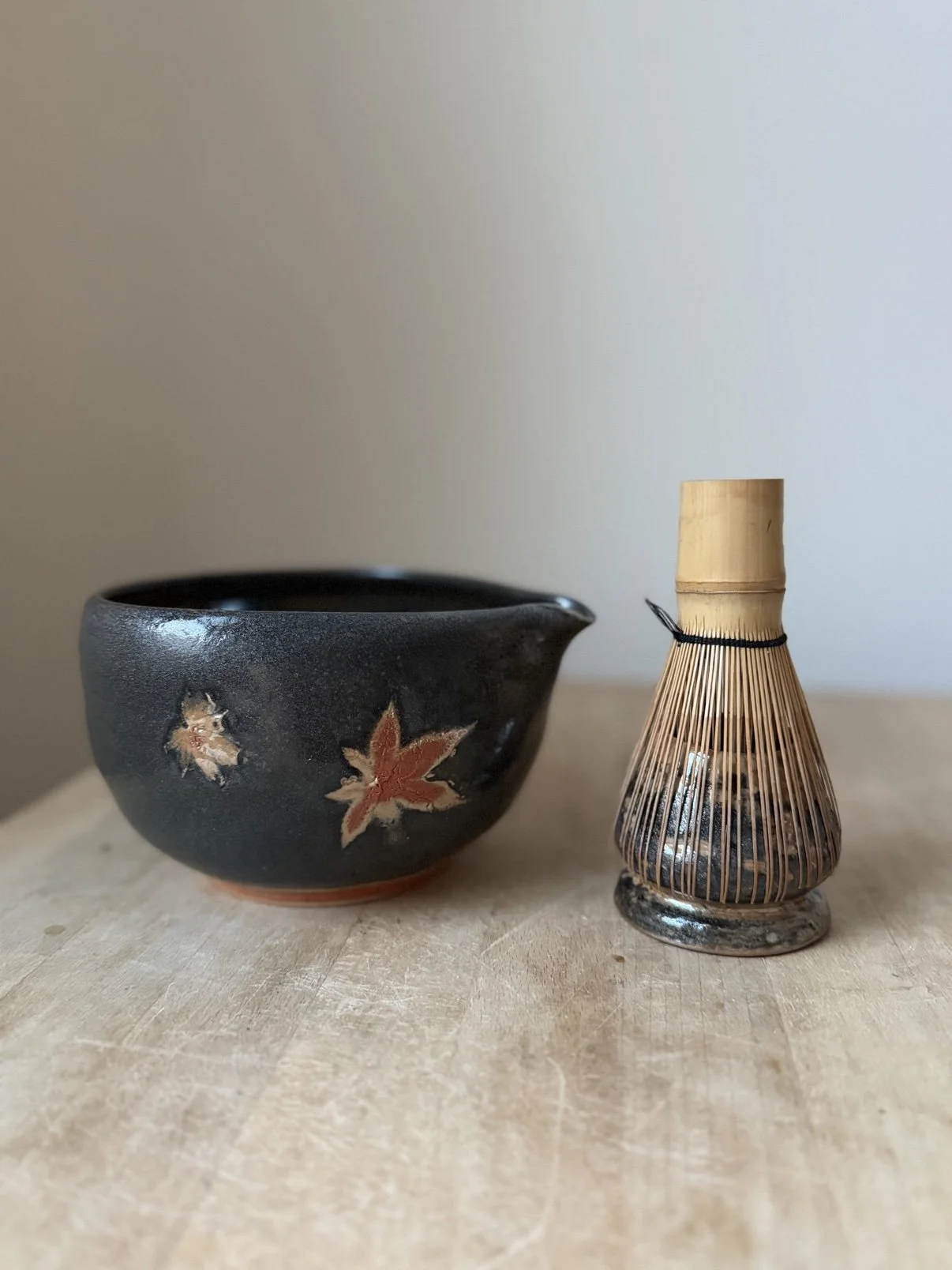 Maple Shino Katakuchi Set