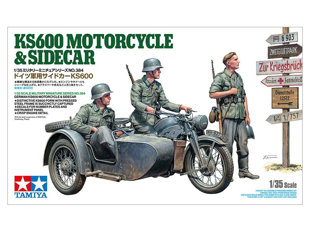 1/35 Tamiya KS600 Motorcycle & Sidecar