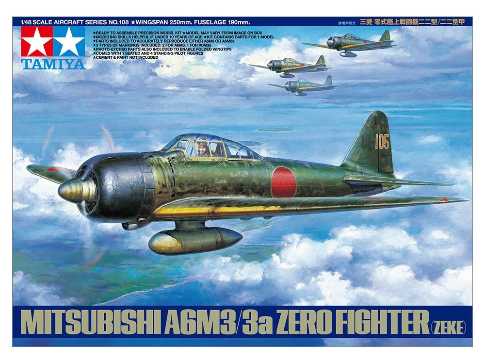 1/48 SCALE MITSUBISHI A6M3/3A ZERO (ZEKE)