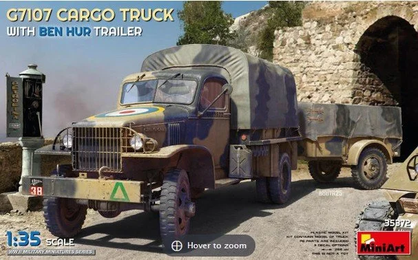 1/35 Miniart G7107 1.5t 4x4 Cargo Truck w/Ben Hur Trailer