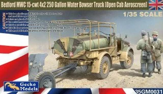 1/35 Gecko Models Bedford MWC 15-cwt 4x2 200 Gallon Water Bowser Truck (Open Cab Aeroscreen)