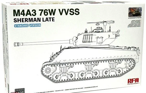 1/35 Ryefield M4A3 Sherman 76W VVSS Late (Standard Version)