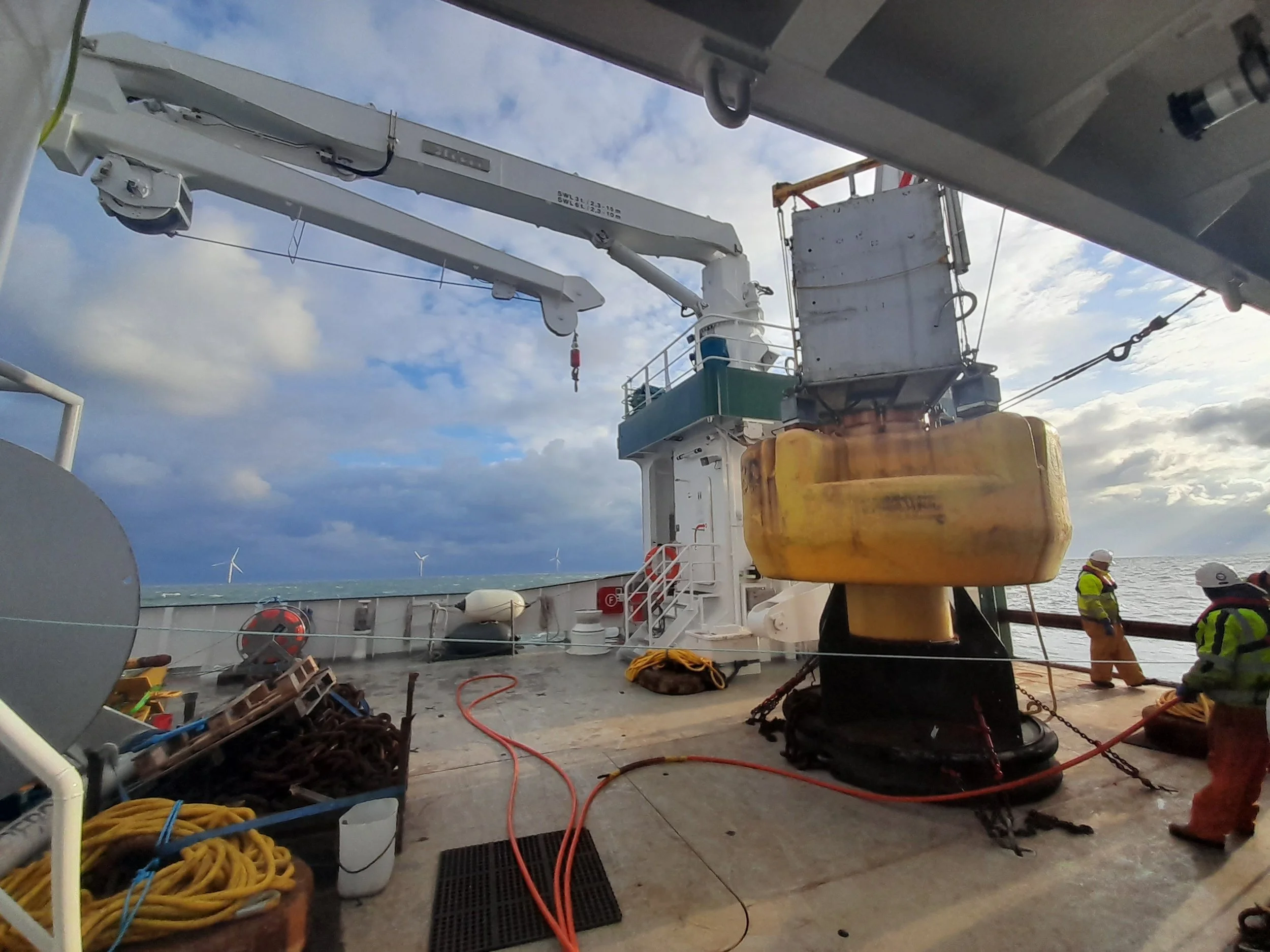 Image of Arklow Bank taken from Tom Crean Research Vessel