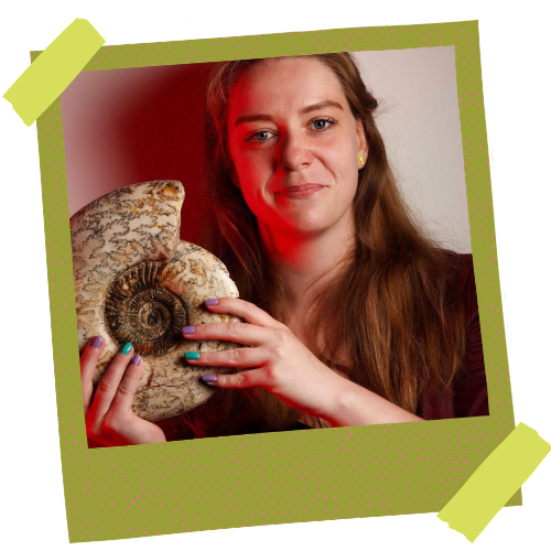 Aileen Doran holding a shell
