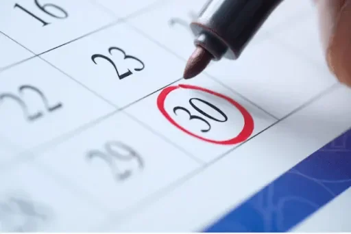 Key dates for accounting