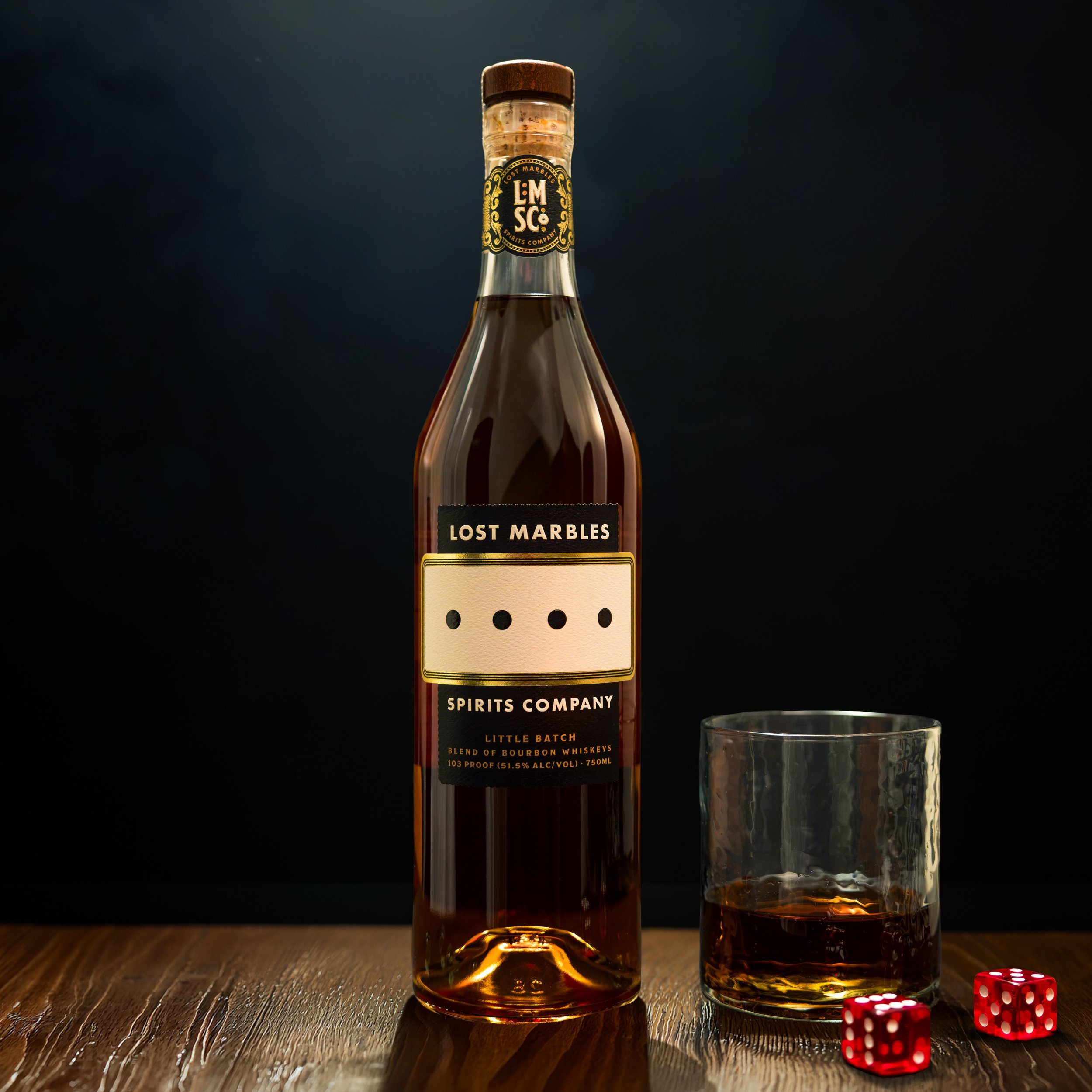 Lost Marbles&bull;&bull;&bull;&bull;
Little Batch:
7, 8 &amp; 12 yr
 KY bourbon blend
cherry/black tea/warm spice
