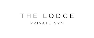 Black background with the text 'The Lodge Private Gym' centered in white font.