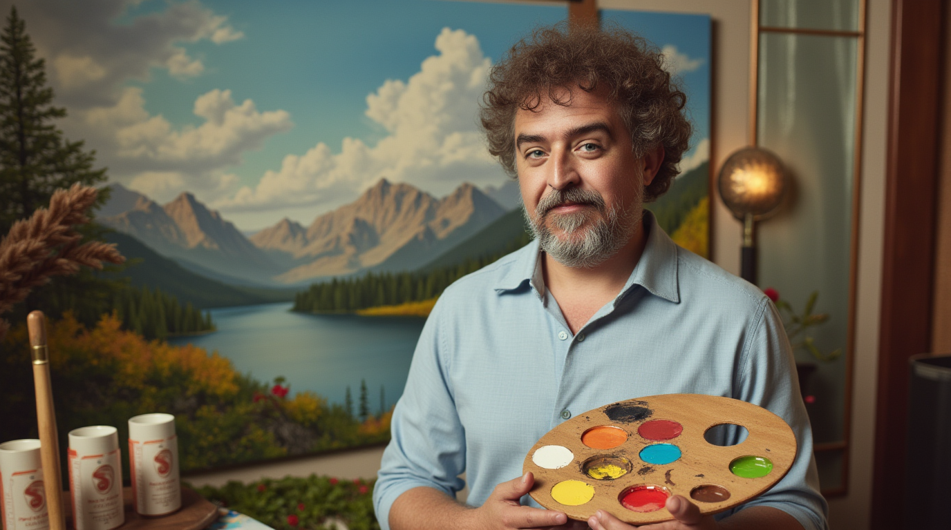 Tom Boute als Bob Ross