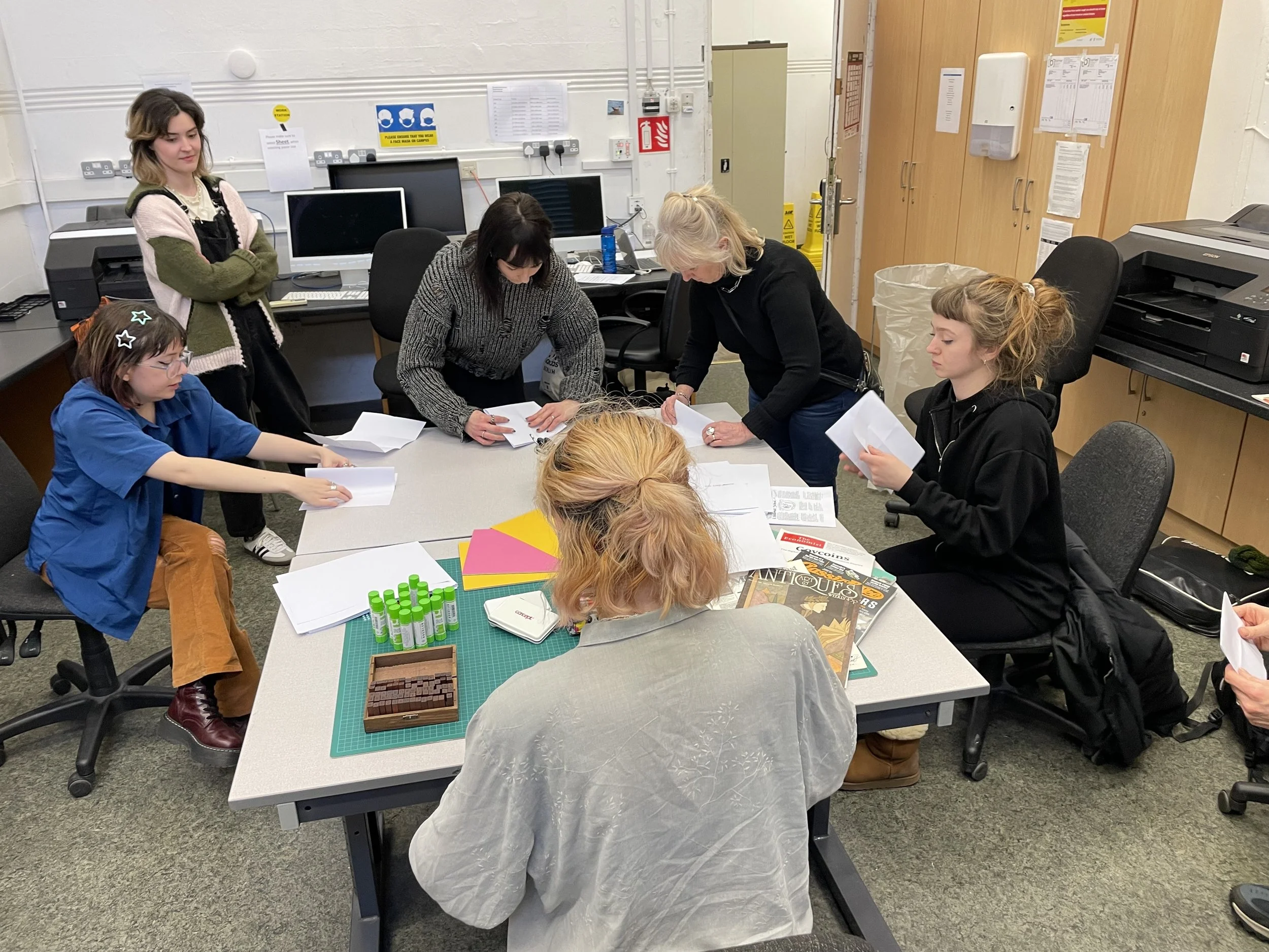 Archival Exploration and Zine-making workshop at Crawford College of Art and Design, Cork.