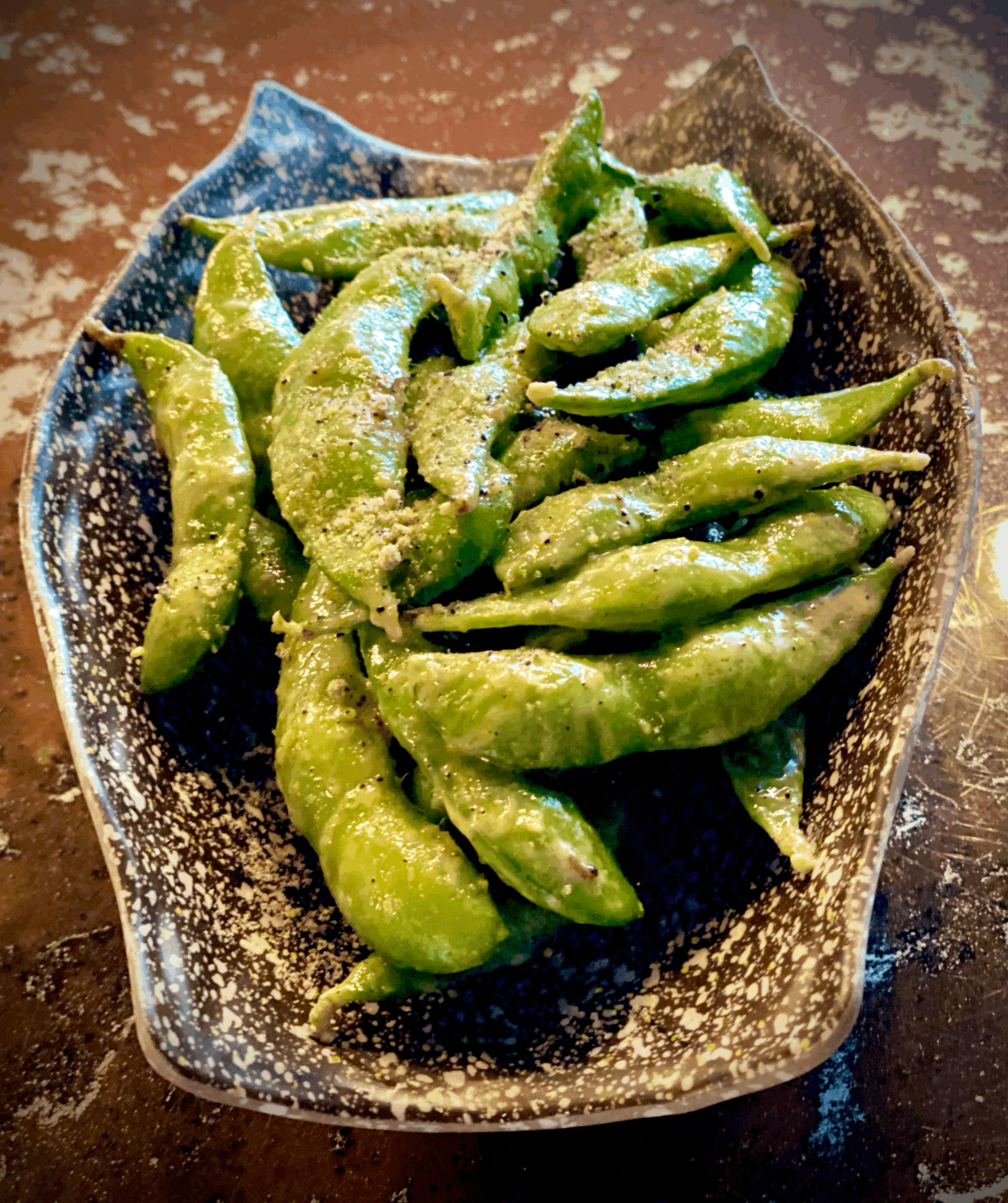 Gourmet Edamame with Choice of Spicy Sea Salt or Truffle Parmesan