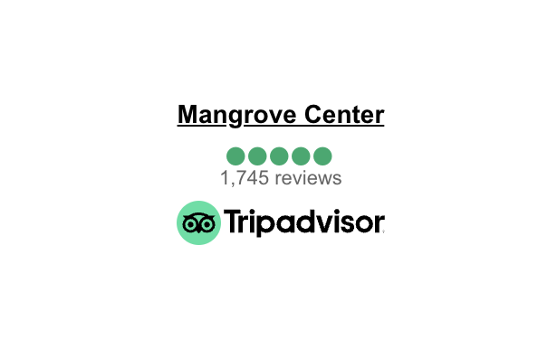 Tripadvisor listing for Mangrove Center with 1,745 reviews and a five-star rating based on green dots.