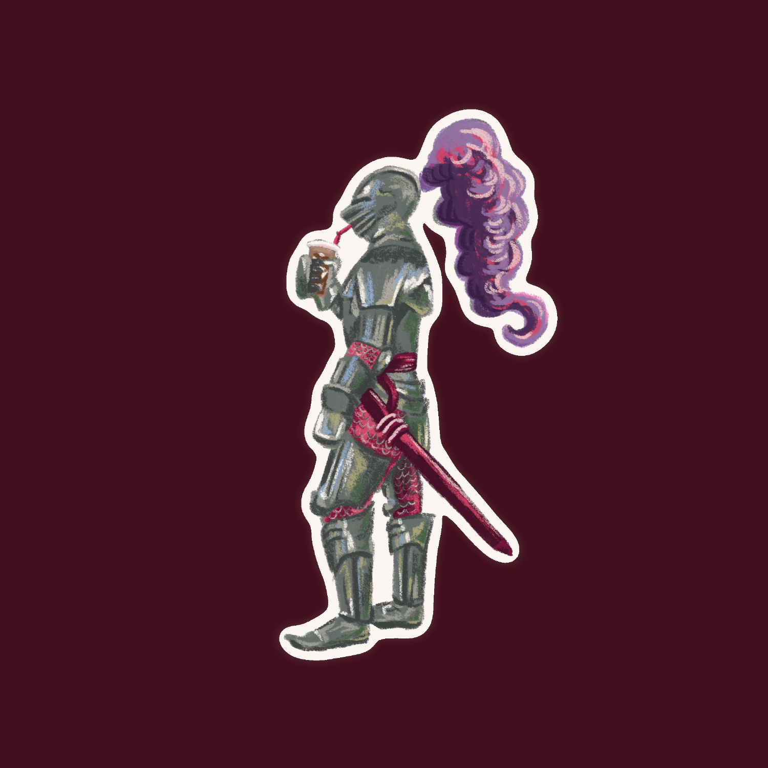 Medieval Coffee Trip- Sticker