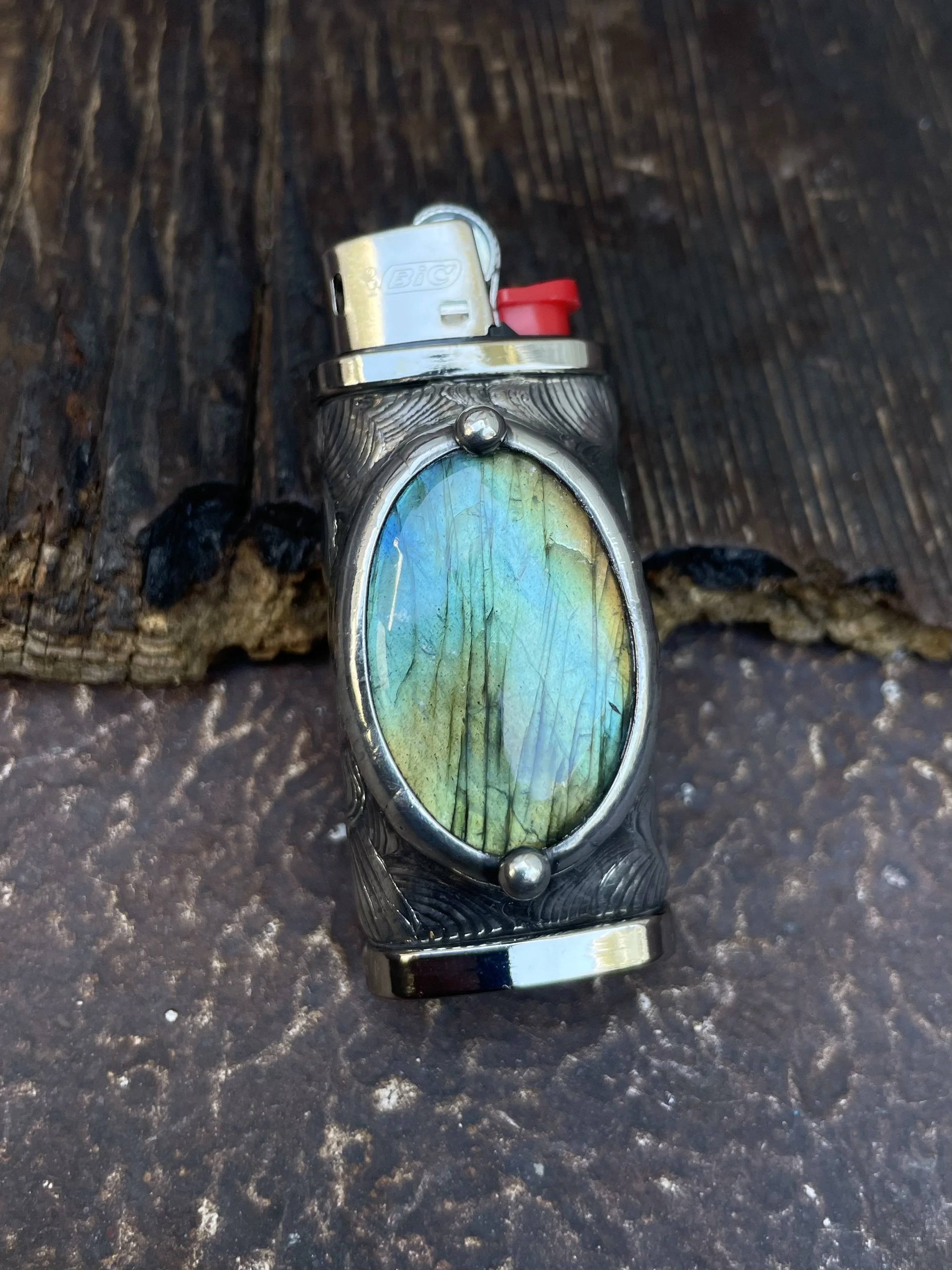 Labradorite Gemstone Mini Lighter Sleeve