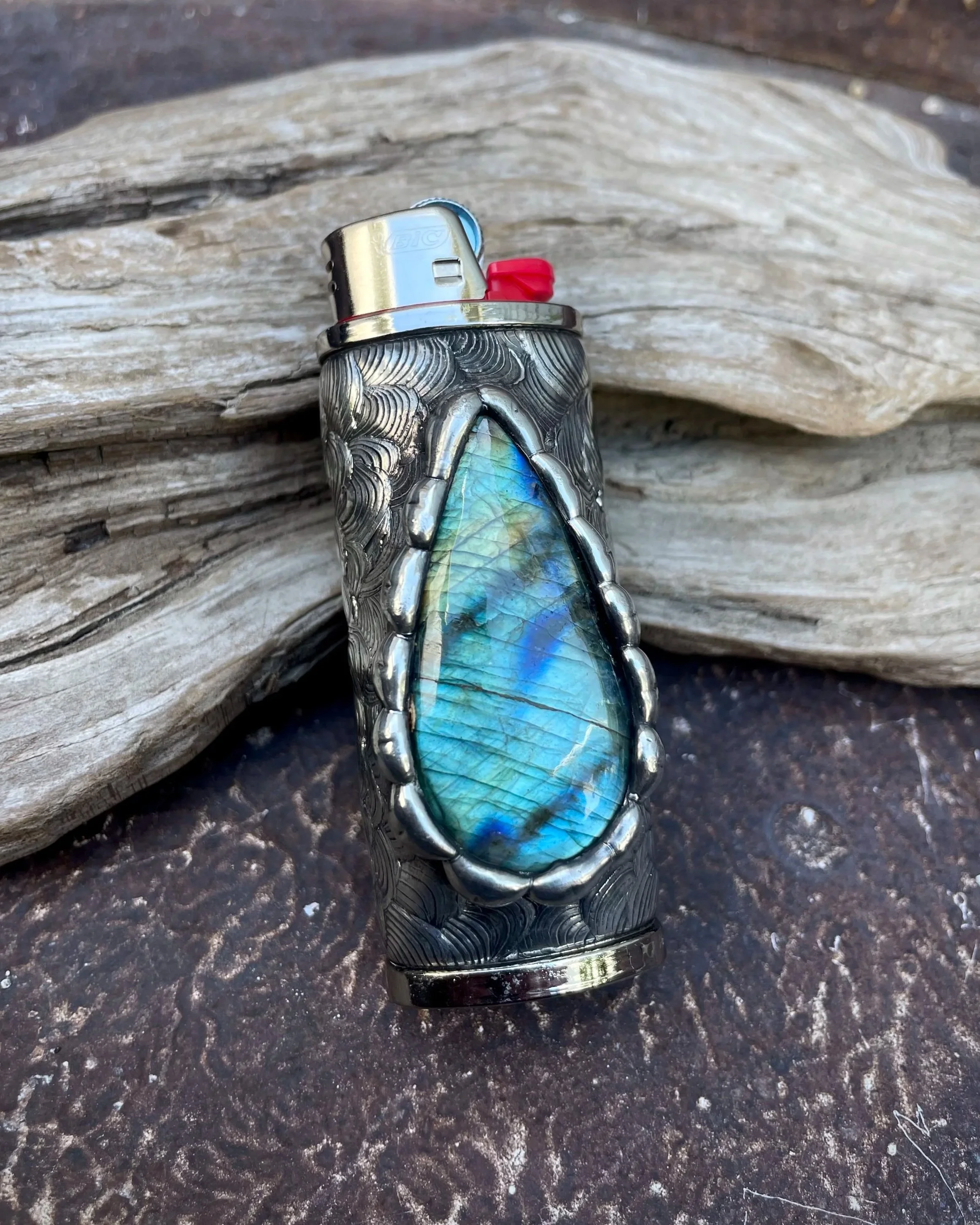 Labradorite Full Size Lighter Sleeve Reusable Case