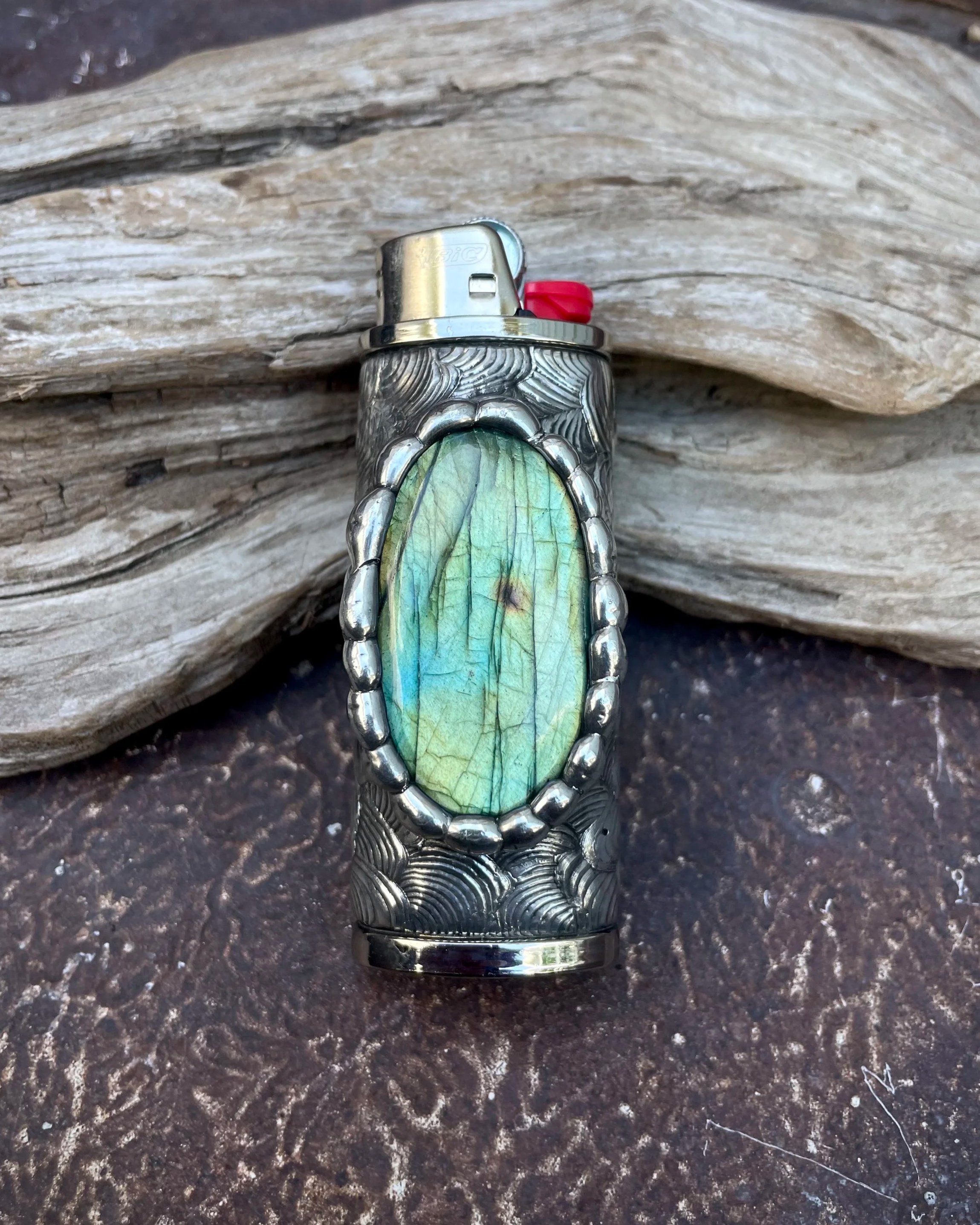 Labradorite Full Size Lighter Sleeve Reusable