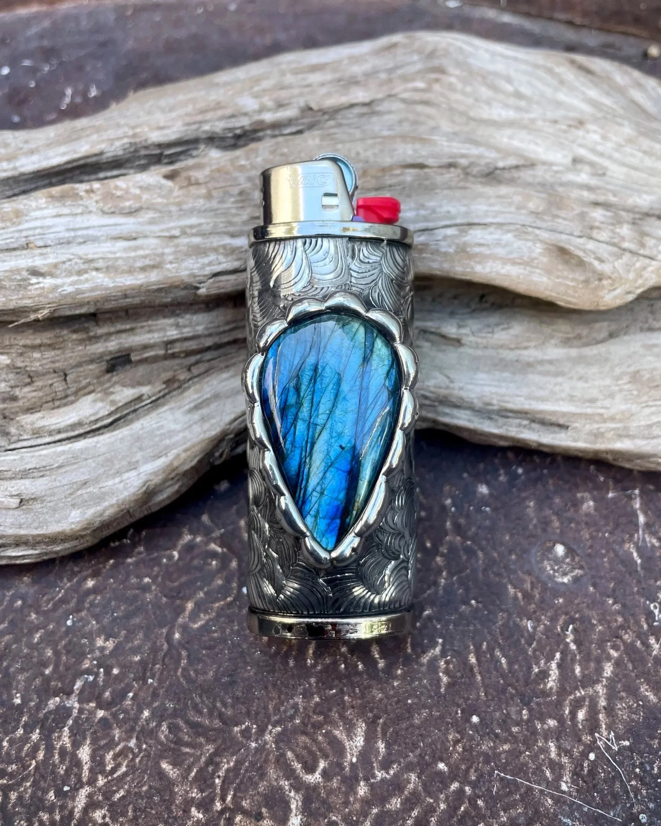 Labradorite Full Size Lighter Sleeve Reusable Case