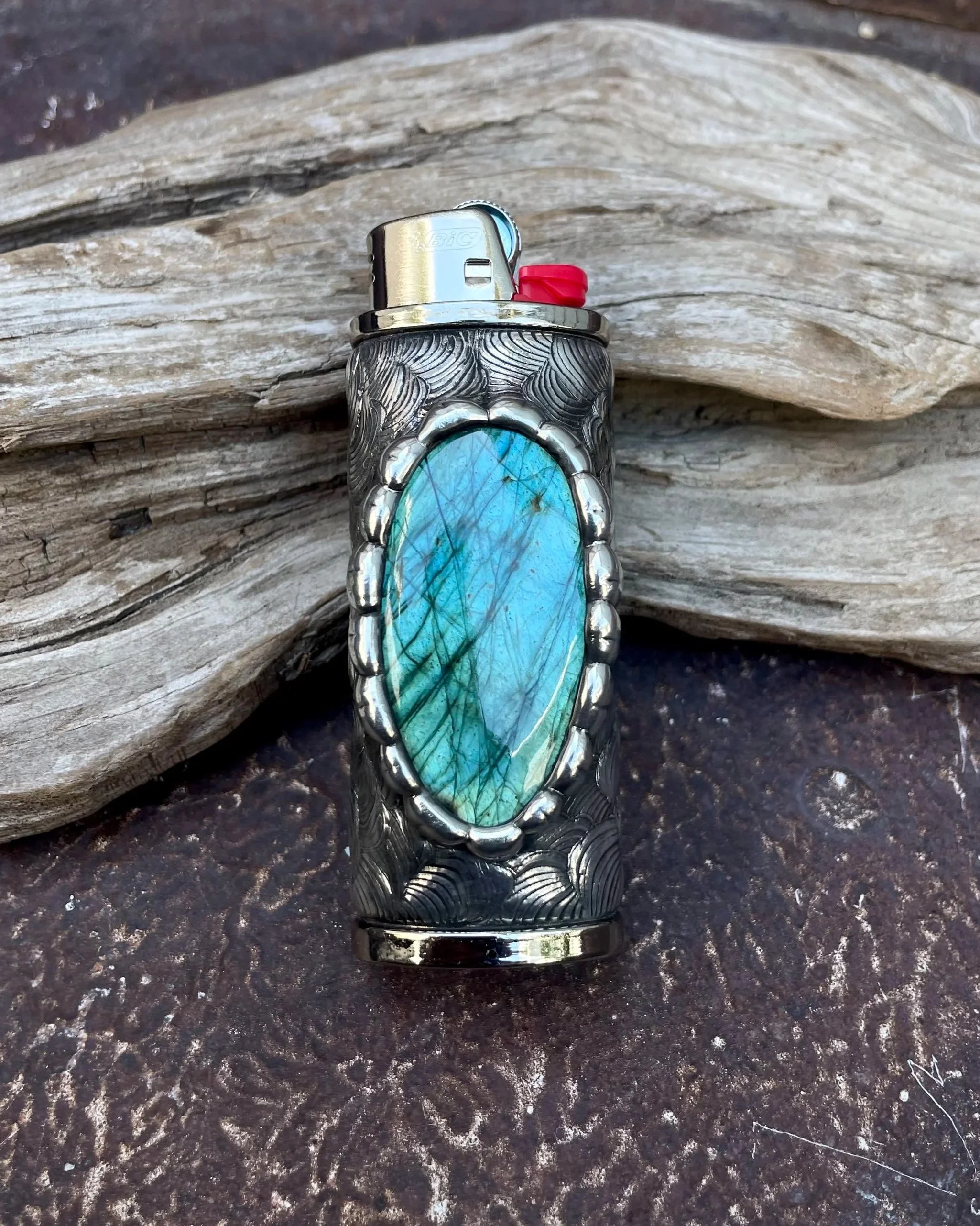 Labradorite Full Size Lighter Sleeve Reusable Case