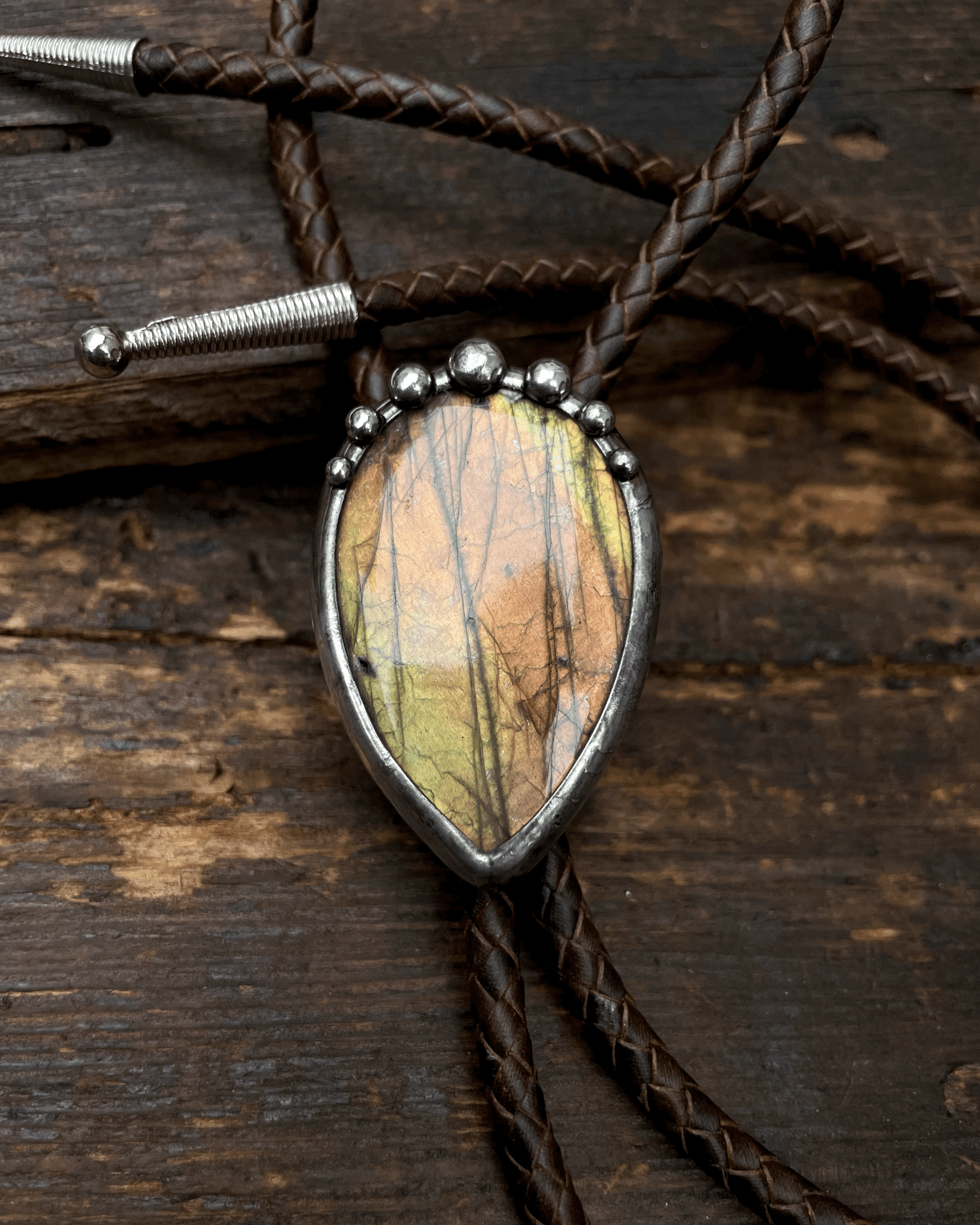 Labradorite Bolo Tie